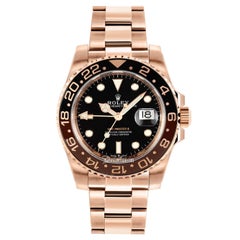 Rolex GMT-Master II 126715 Rootbeer 18k Everose Gold Ceramic Vintage Bezel Watch