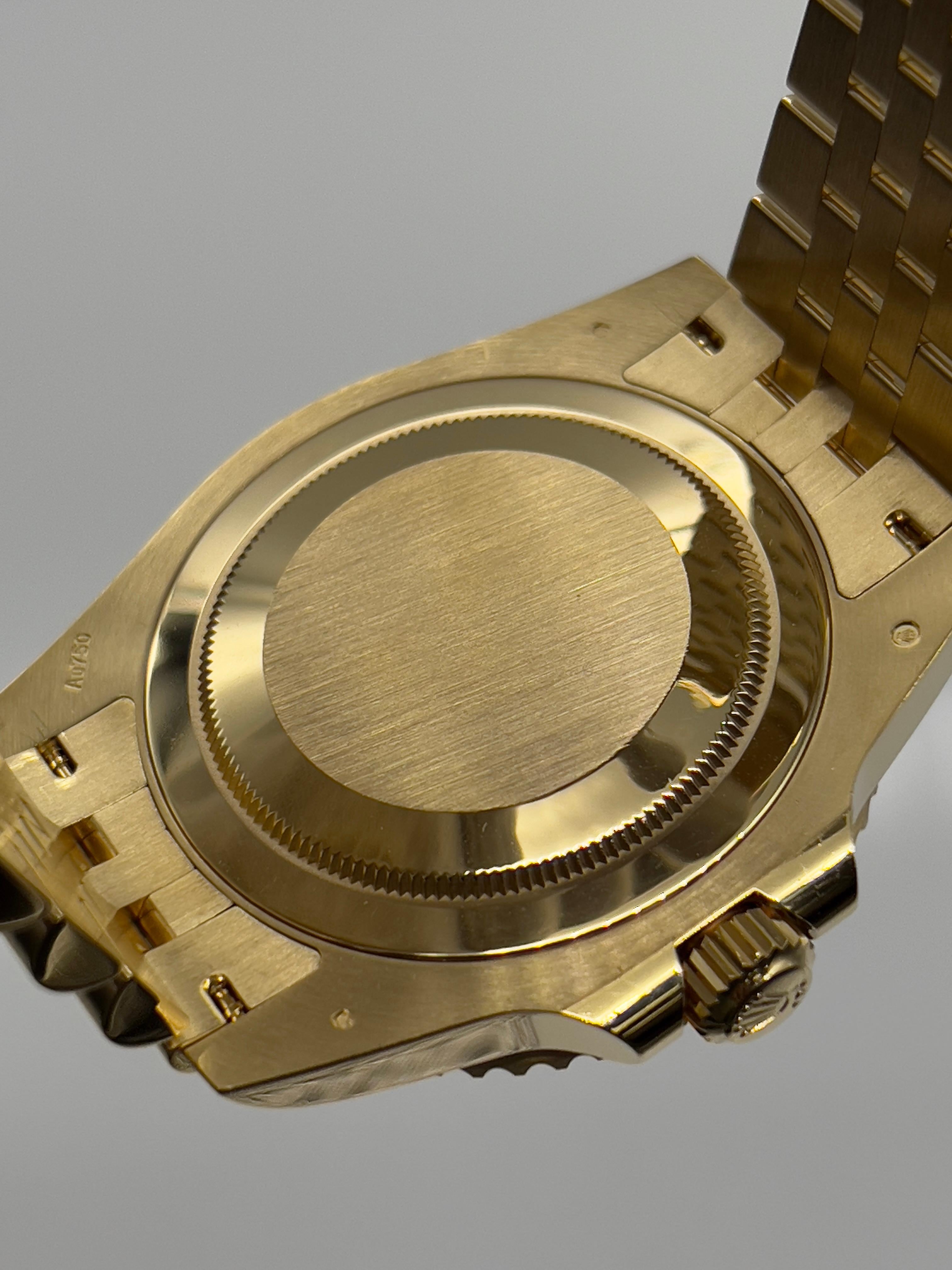 Rolex GMT Master II 126718GRNR 40mm 18K Gelbgold Jubiläumsband Box Papier 2023 3