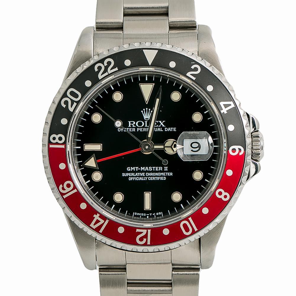 Men's Rolex GMT Master II 16710, Black Dial, Certified and Warranty
