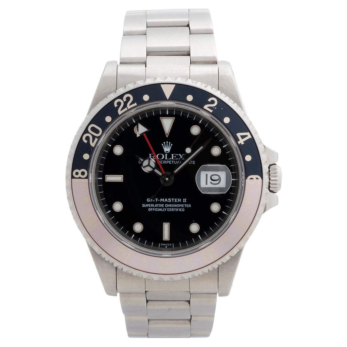 Rolex GMT Master II 16710, 40mm Stainless Steel Case, Swiss Only Dial, Patinated en venta