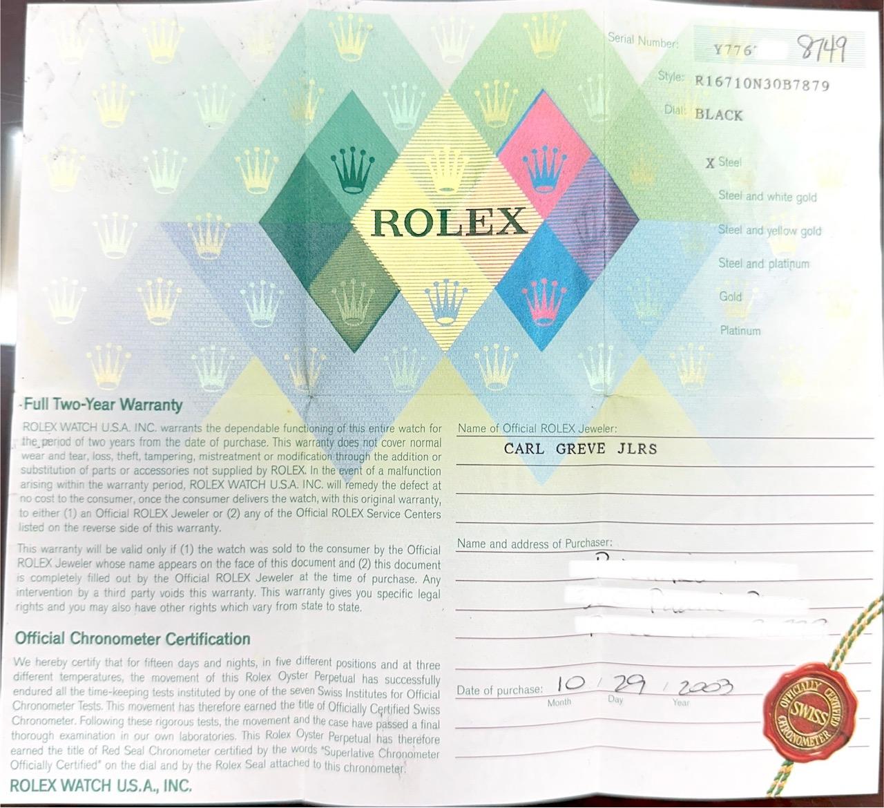Rolex GMT-Master II 16710 Black Stainless Steel Box Paper 40mm 2003 For Sale 6