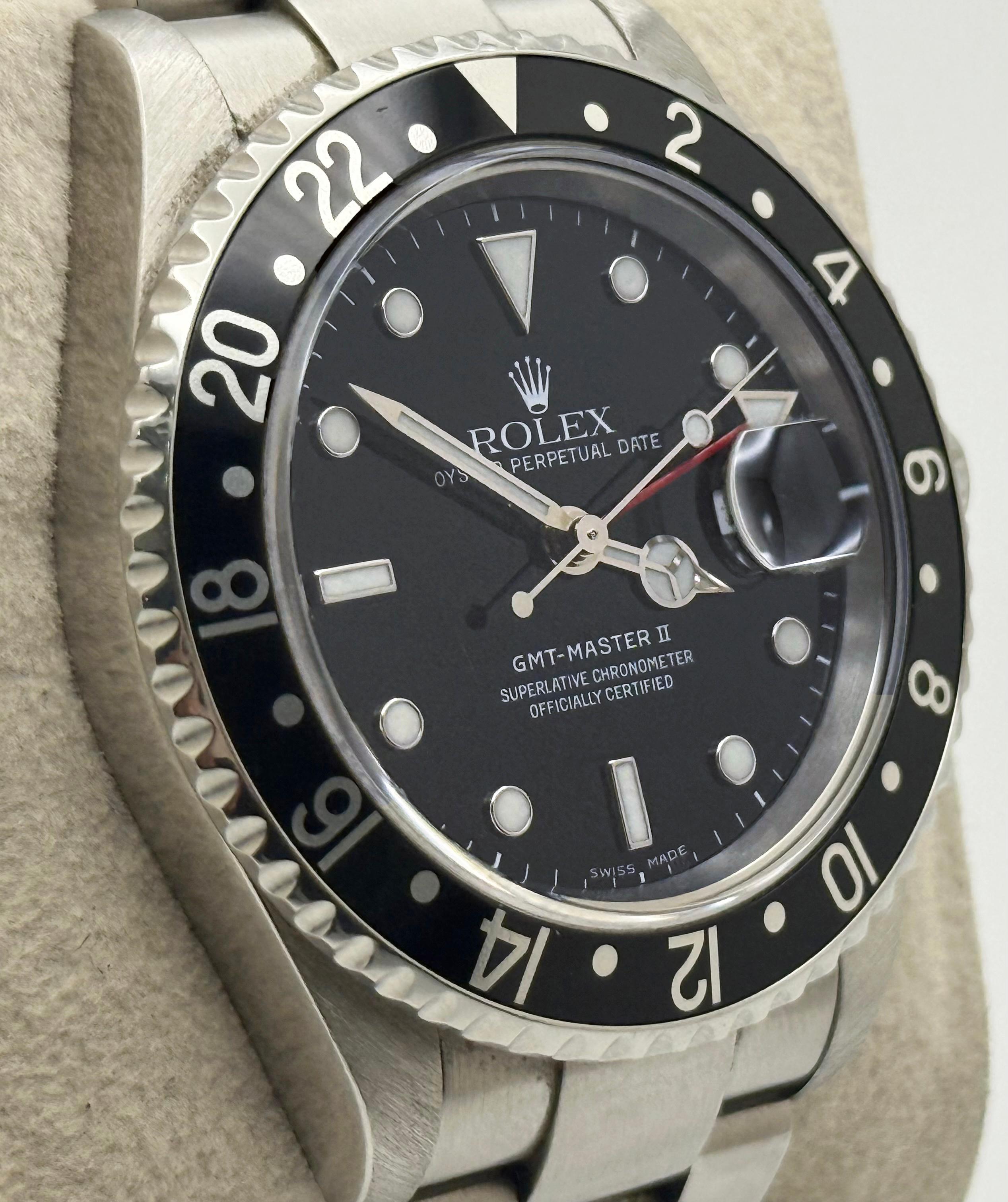 Rolex GMT-Master II 16710 Black Stainless Steel Box Paper 40mm 2006 For Sale 2