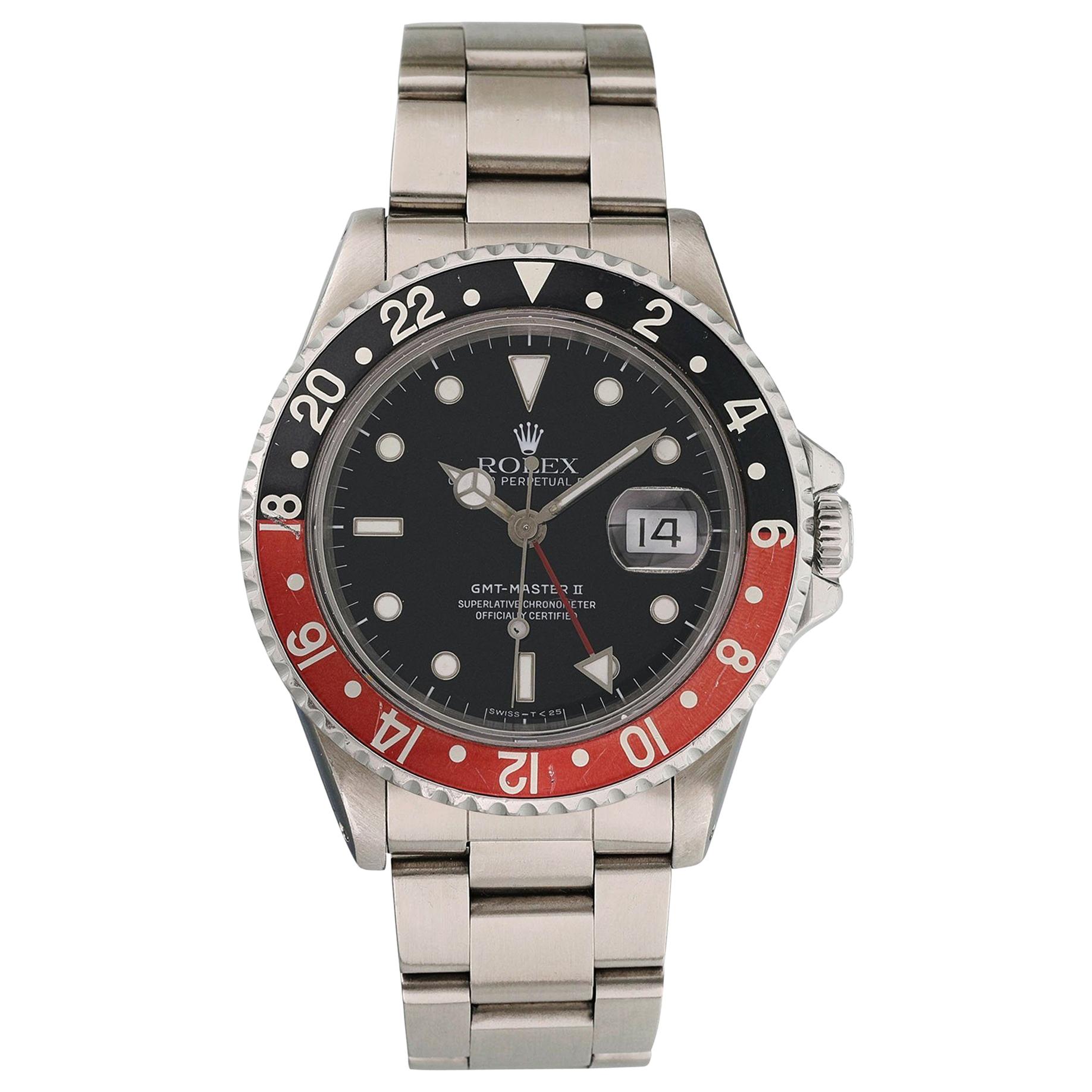 Rolex GMT Master II 16710 Coke Bezel Men's Watch For Sale