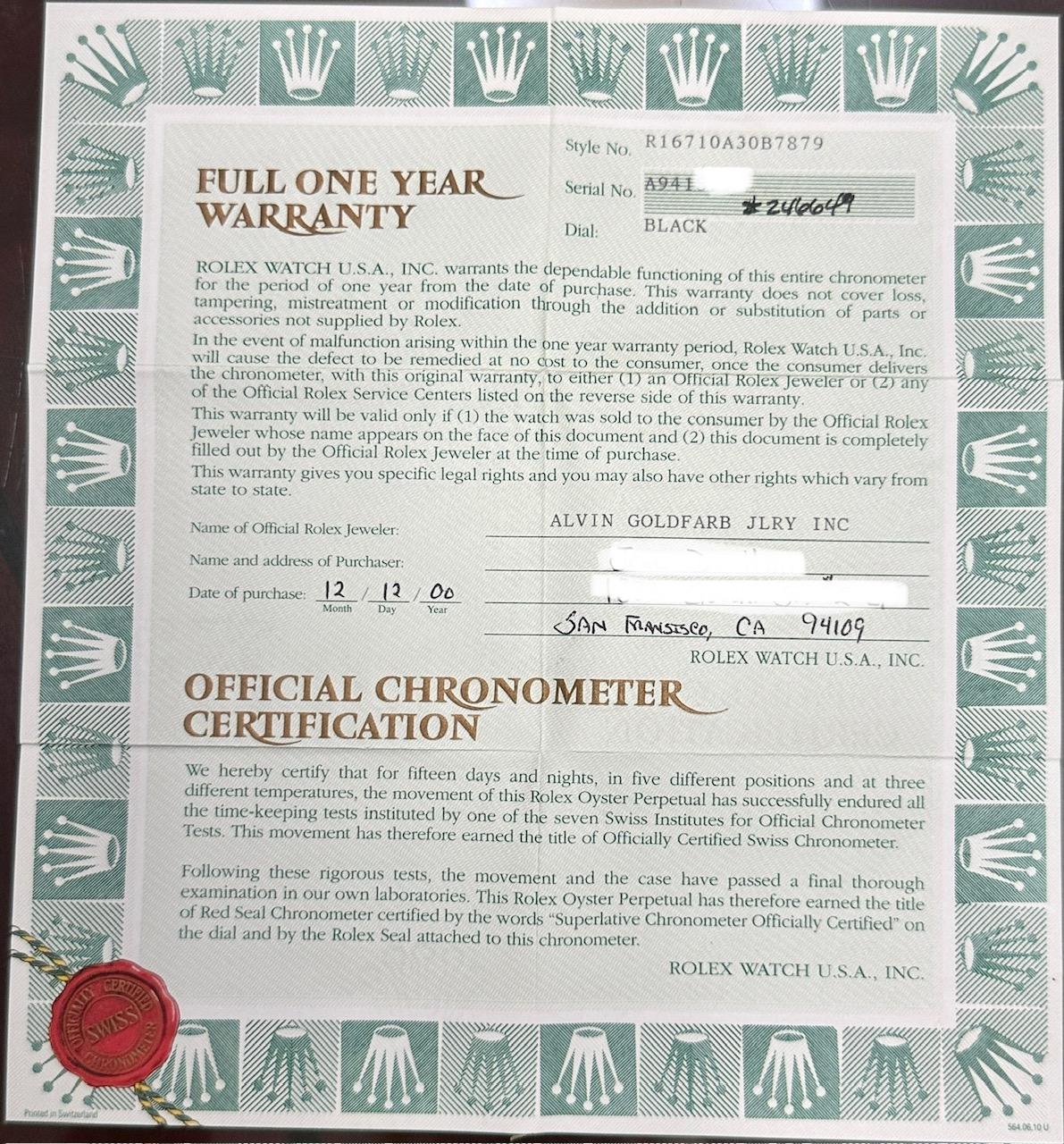 Rolex GMT Master II 16710 Rosso Coca Cola e Nero Scatola d'Acciaio Documenti 2025 Carta di Servizio in vendita 2