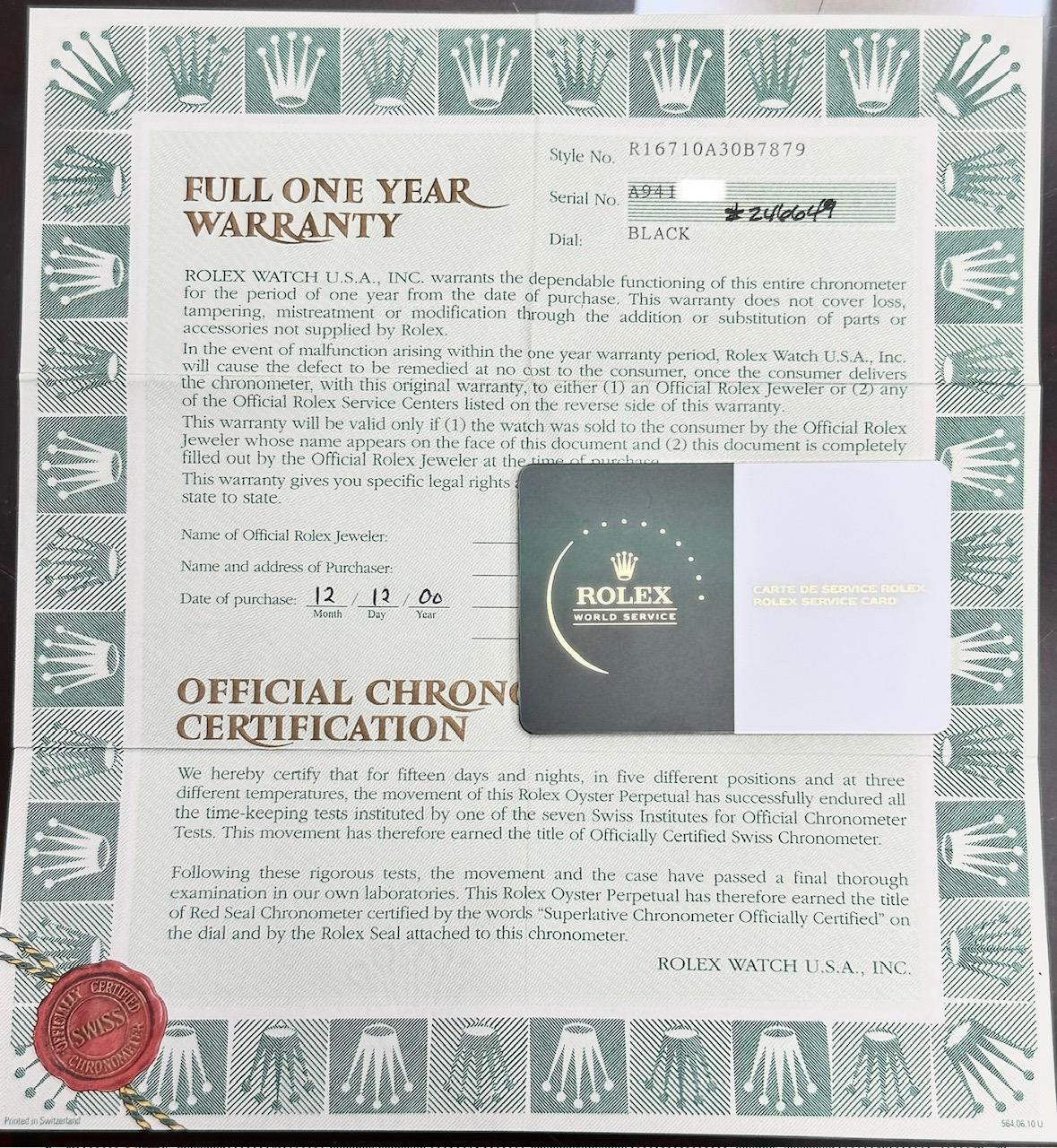 Rolex GMT Master II 16710 Rosso Coca Cola e Nero Scatola d'Acciaio Documenti 2025 Carta di Servizio in vendita 3