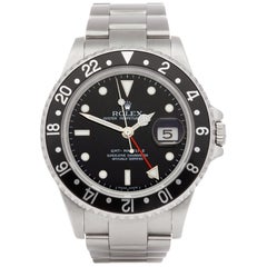 Rolex GMT-Master II 16710 Men Stainless Steel Rectangular Dial Watch