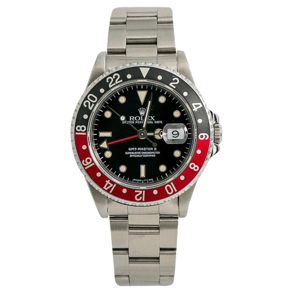 Rolex GMT-Master II 16710 Men's Automatic Watch Coke Bezel Stainless Steel