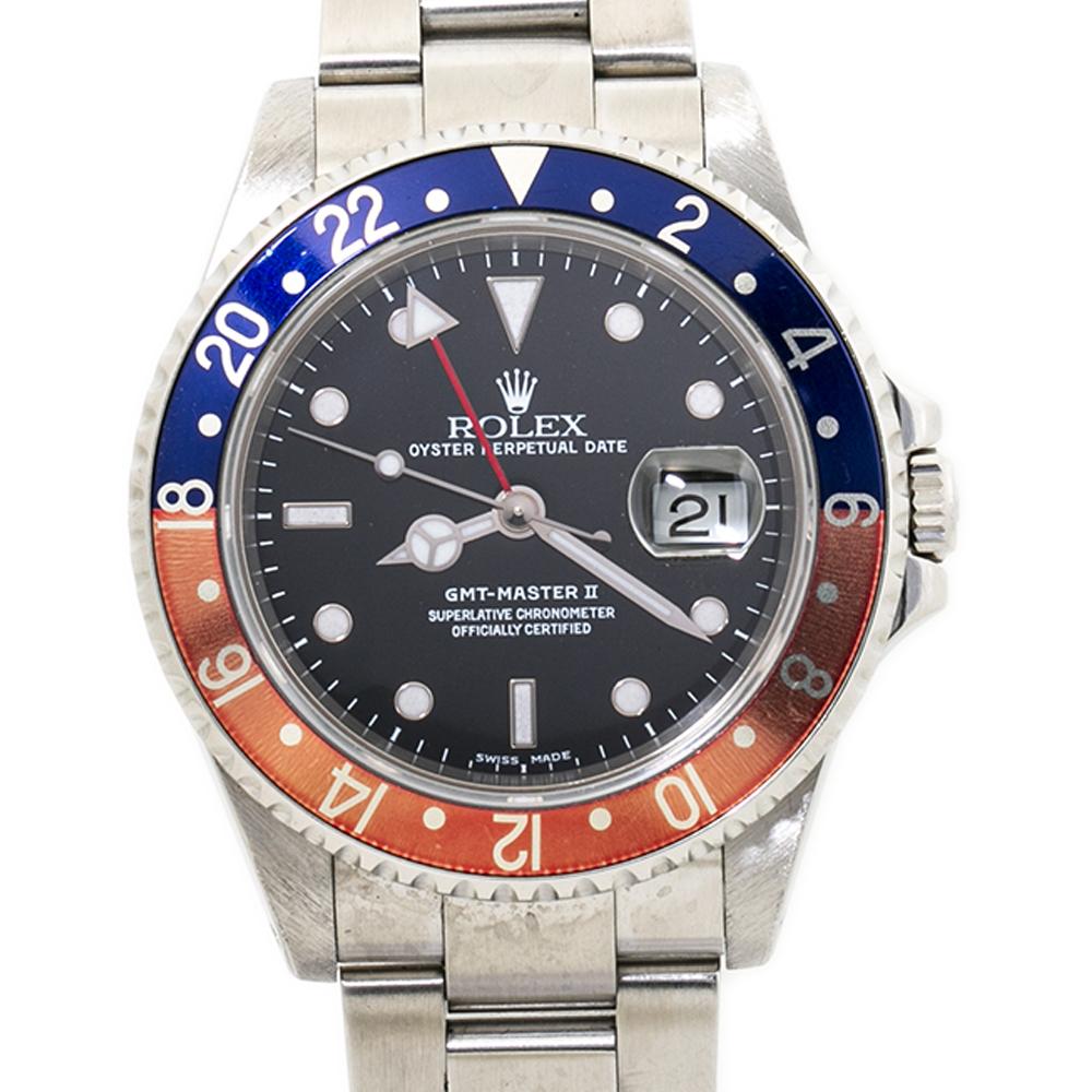 Rolex GMT Master II 16710 Pepsi Faded SEL Stainless Mens Automatic Watch 40mm