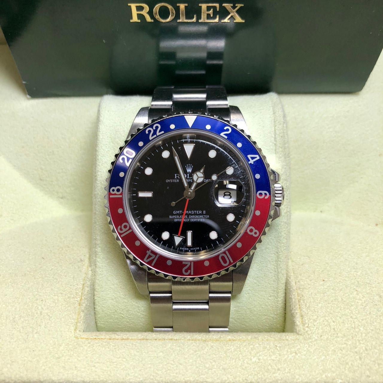 Rolex GMTMaster II 16710 "Pepsi", Full Links For Sale at 1stDibs