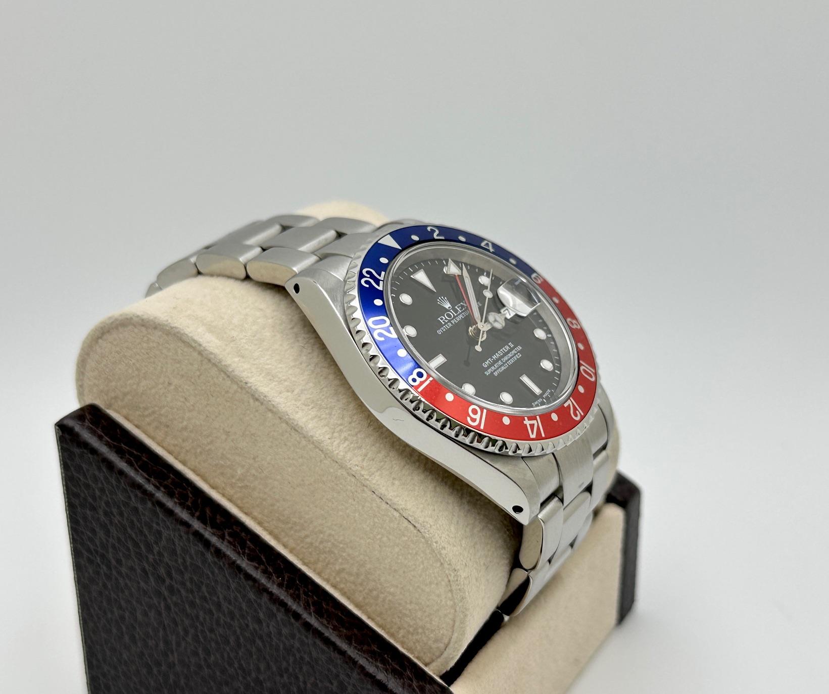 Rolex GMT-Master II 16710 Pepsi Rojo Bisel Azul 40mm Acero inoxidable en Excelente estado para la venta en San Diego, CA