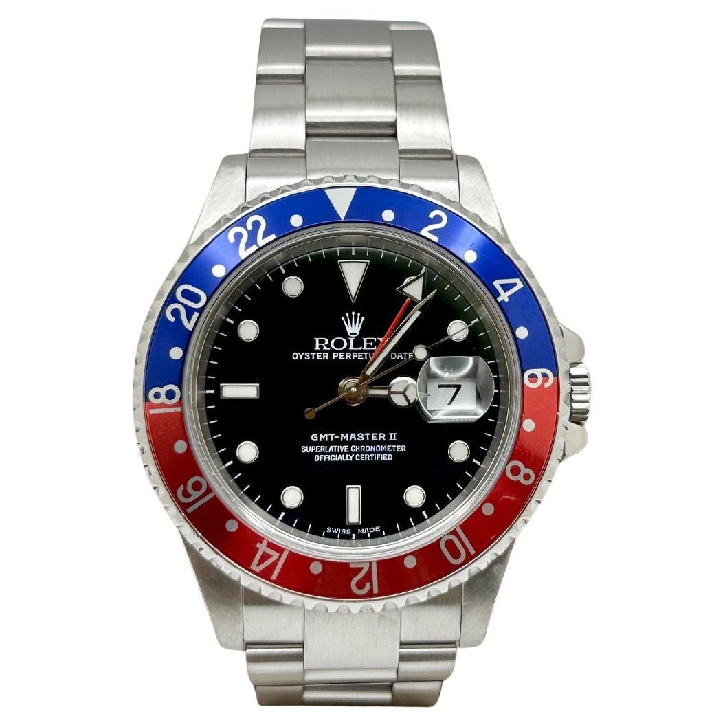 Rolex GMT-Master II 16710 Pepsi Rot Blau Lünette 40mm Edelstahl