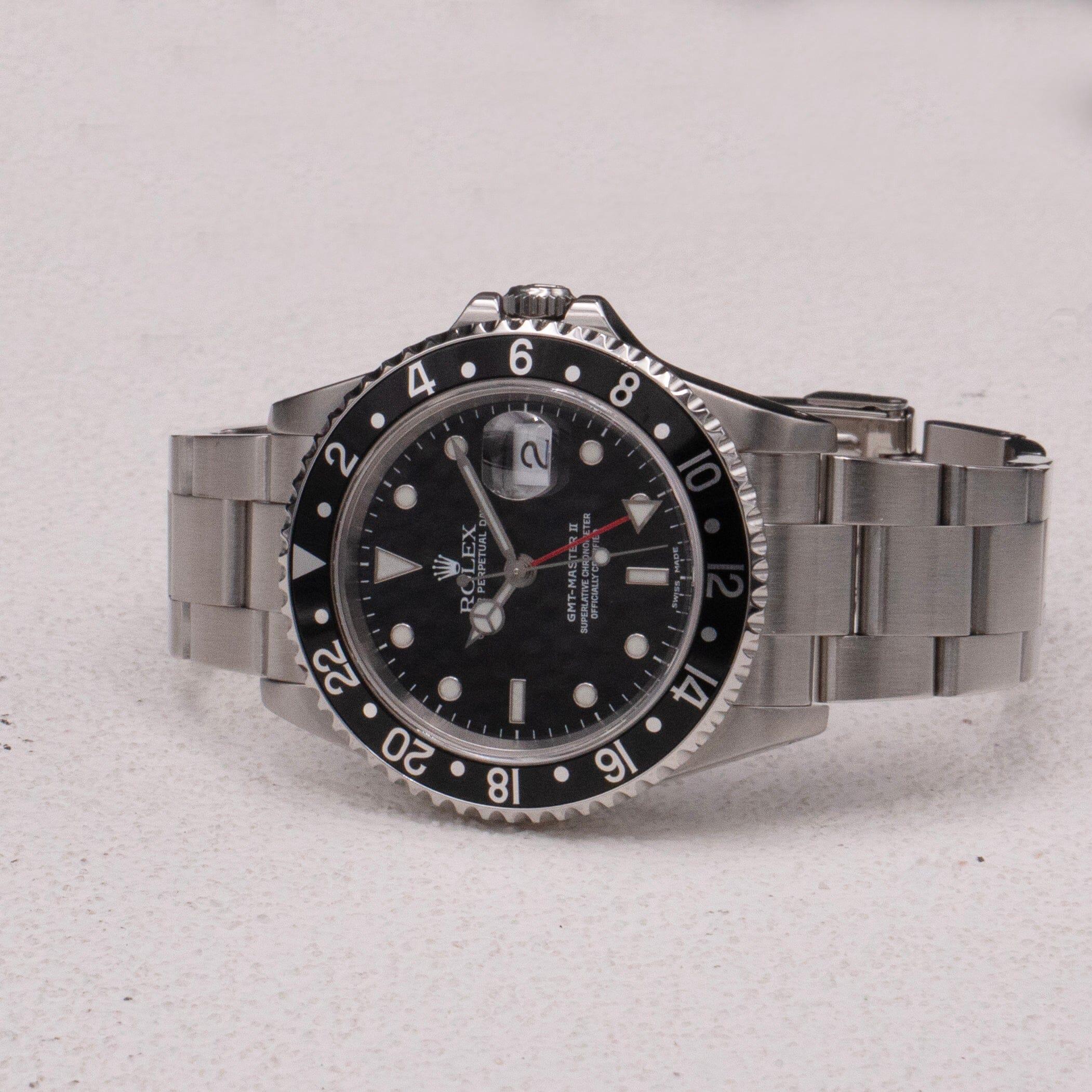 Rolex GMT Master II 16710 Edelstahl Herrenuhr Box Papiere im Angebot 1