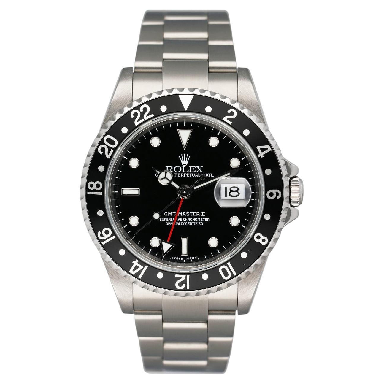 Rolex GMT Master II 16710 Edelstahl Herrenuhr Box Papiere