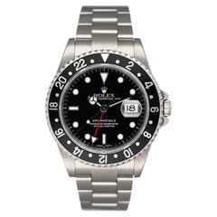 Vintage Rolex GMT Master II 16710 Stainless Steel Mens Watch Box Papers