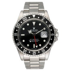 Rolex Montre GMT Master II 16710 en acier inoxydable pour hommes