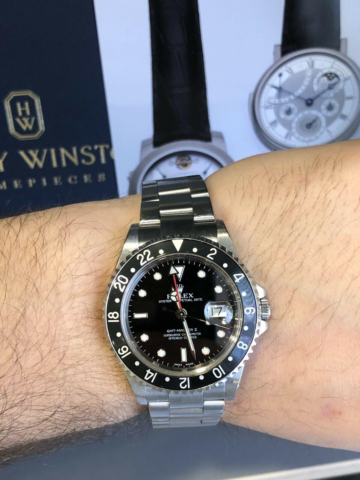 Rolex GMT Master II 16710 Watch Stainless Steel Box & Papers Tags 2001 2