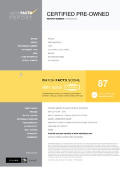 Rolex GMT Master II 1675, Black Dial, Certified and Warranty