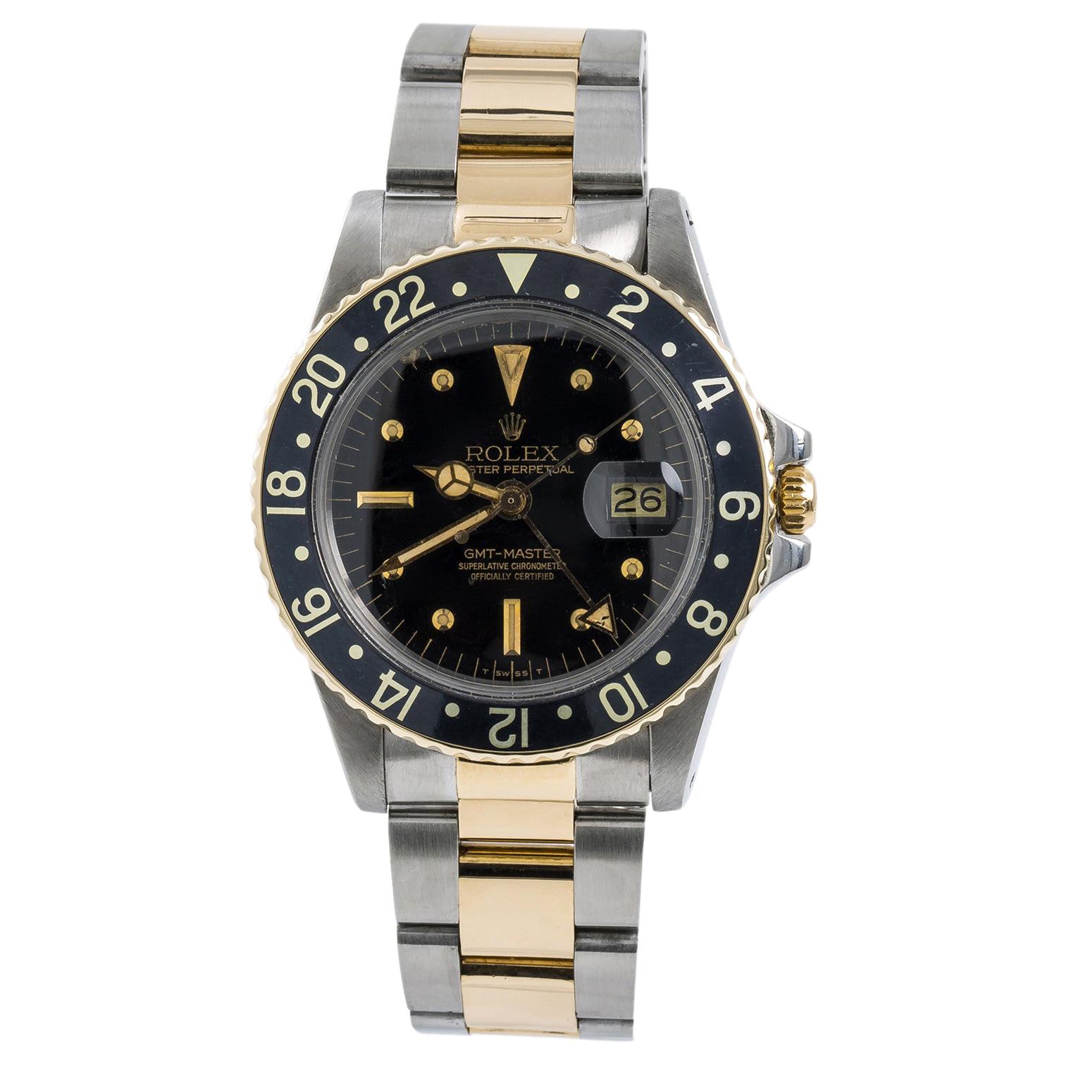 Rolex GMT Master II 1675, Black Dial, Certified and Warranty For Sale