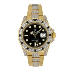 Rolex GMT-Master II 18 Karat Yellow Gold with Factory Diamonds Watch 116758SANR