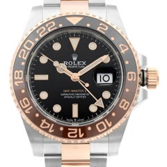 Rolex GMT-Master II 18 Karat Rose Gold Steel Black Dial Men's Watch 126711CHNR