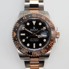 Rolex GMT-Master II 18K Rose Gold Steel Black Dial Mens Watch 126711CHNR