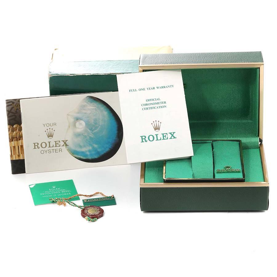 Rolex GMT Master II Or Jaune 18K Cadran Noir Montre Homme 16718 Box Papers en vente 7