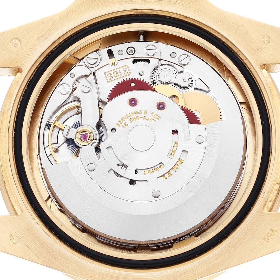Rolex Montre GMT Master II en or jaune 18 carats avec cadran vert pour hommes 116718 en vente 4