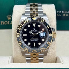 Rolex GMT-Master II 18K Yellow Gold Steel Jubilee Automatic Watch 126713GRNR