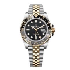 Rolex GMT-Master II 18K Yellow Gold Steel Jubilee Automatic Watch 126713GRNR