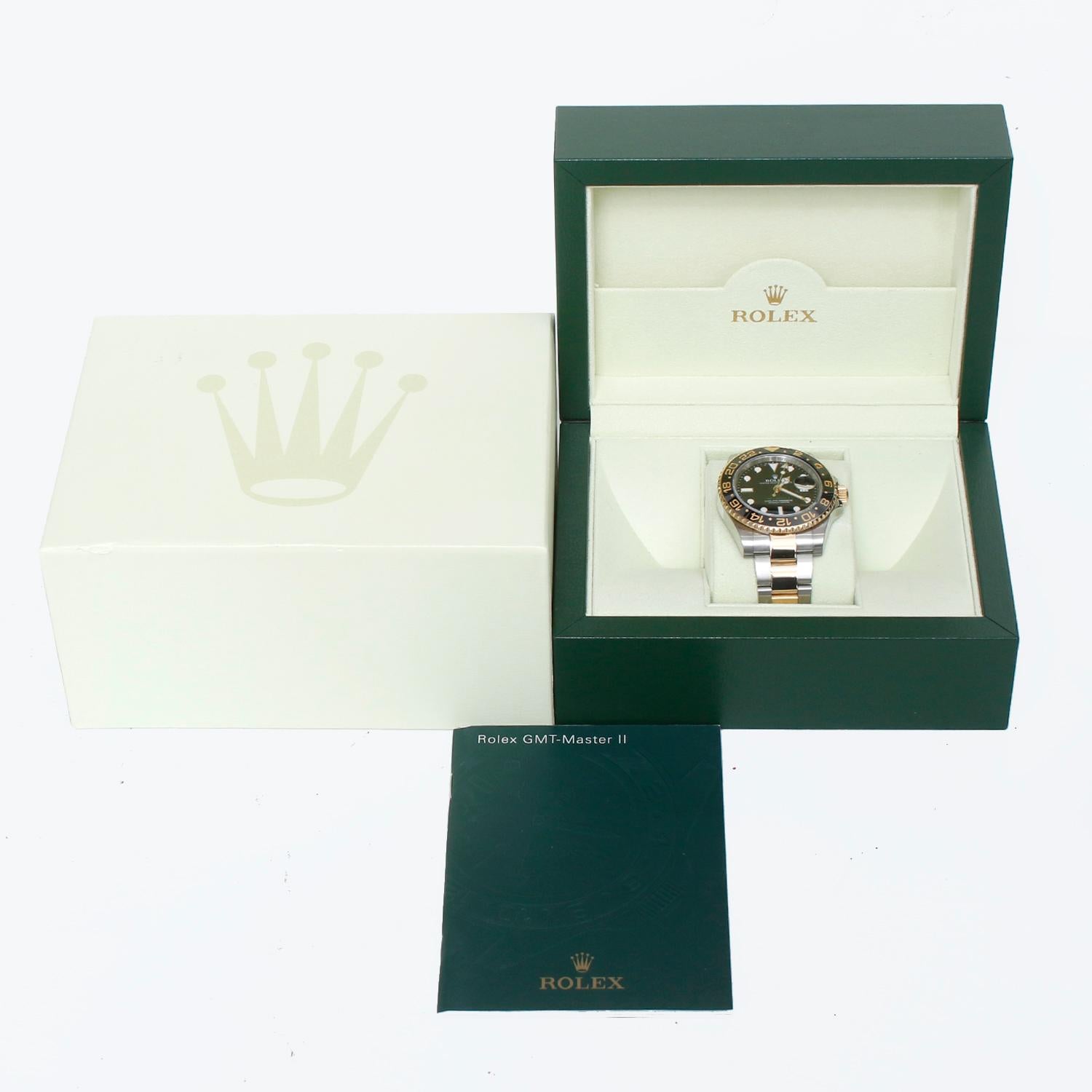 Rolex GMT-Master II 2-Tone Men's Watch 116713 with Green GMT hand 3