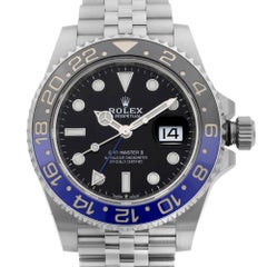 Rolex GMT-Master II Batgirl Stahl schwarzes Zifferblatt automatische Herrenuhr 126710BLNR