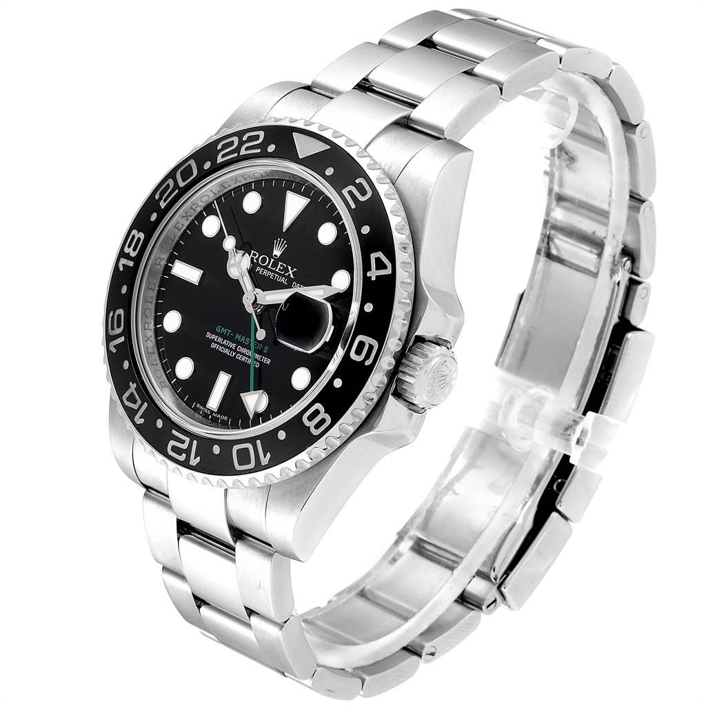 Rolex GMT Master II Black Dial Green Hand Men’s Watch 116710 In Excellent Condition In Atlanta, GA