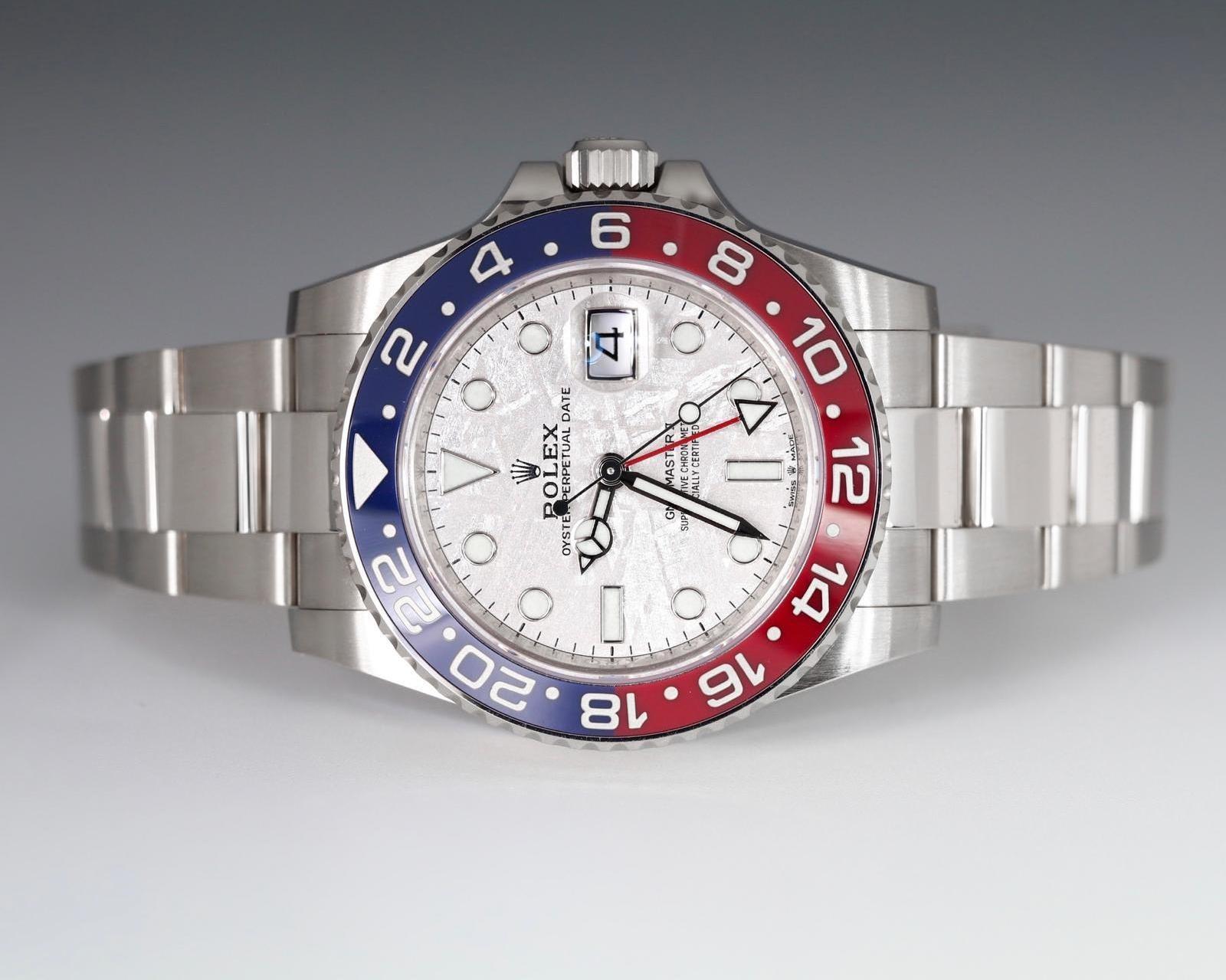 Rolex GMT Master II 40mm Pepsi Meteorite Dial Oyster White Gold 126719BLRO, 2022 1