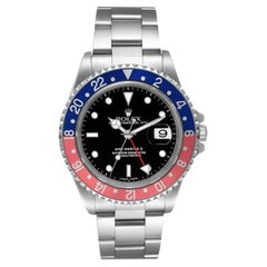 Used Rolex GMT-Master II Pepsi Red and Blue Bezel Steel Men's Oyster Watch 16710