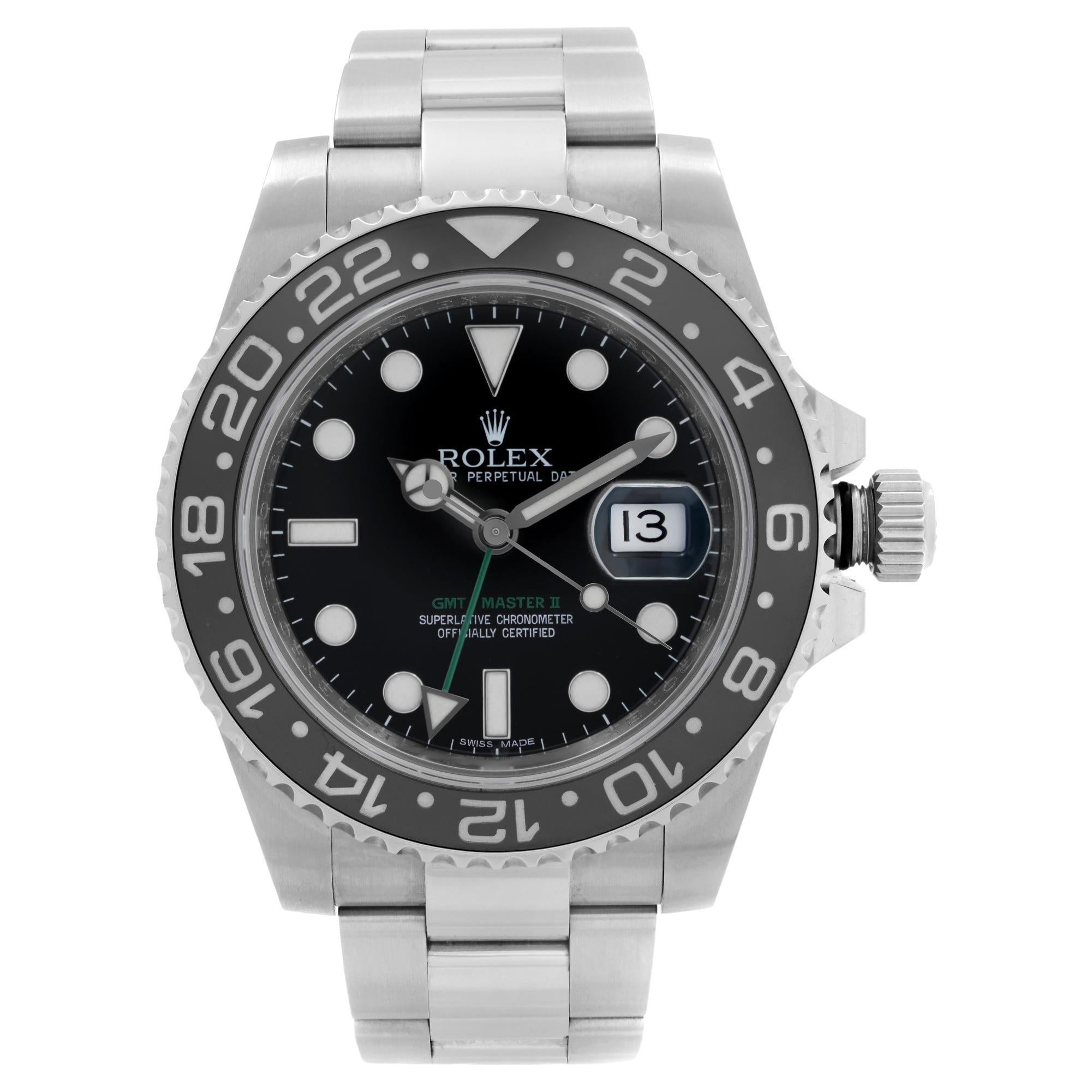 Rolex GMT Master II Acciaio Ceramica Quadrante Nero Orologio Automatico Uomo 116710LN
