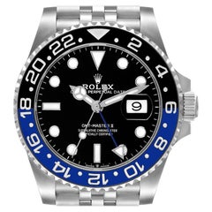 Rolex GMT Master II Batgirl Black Blue Bezel Steel Mens Watch 126710 Unworn