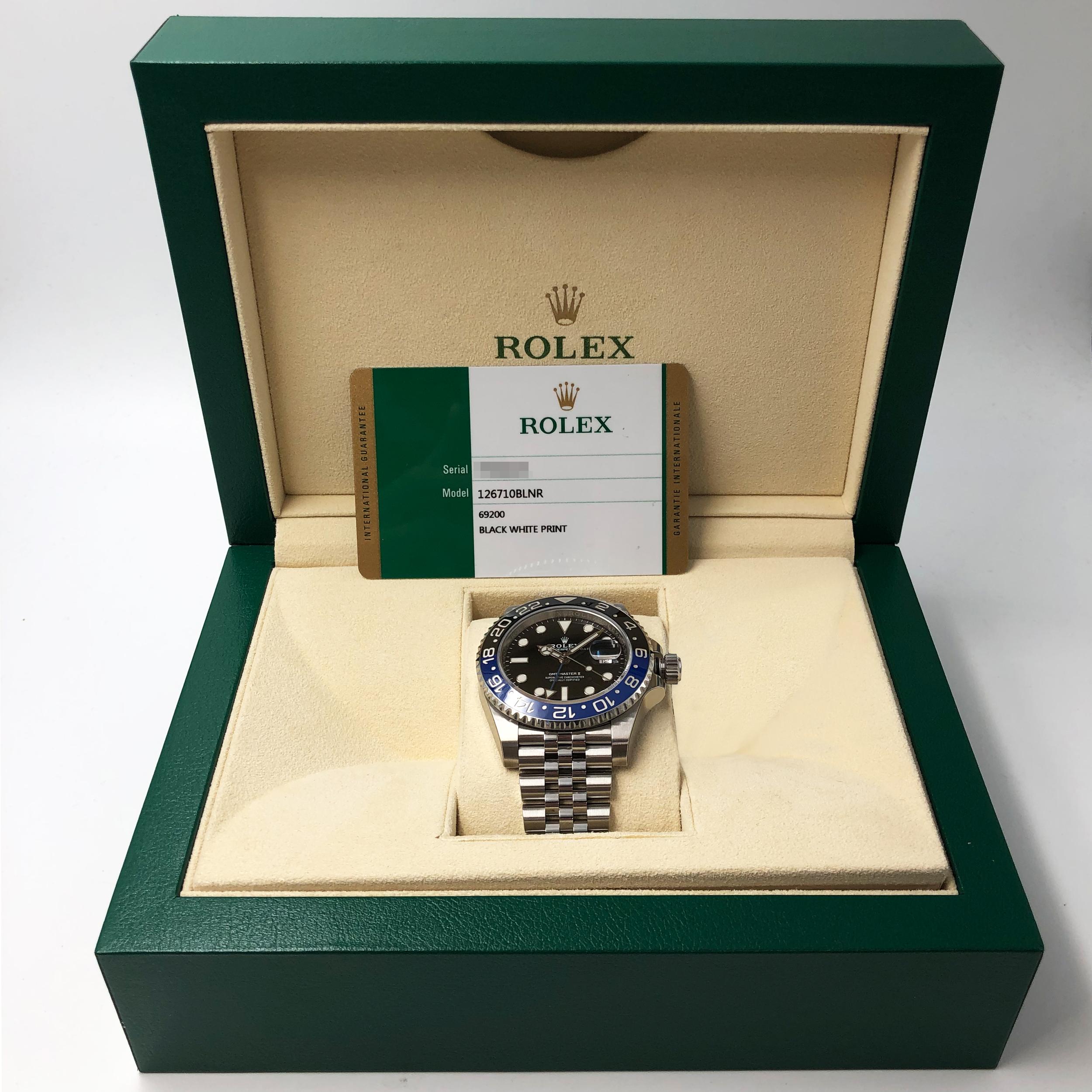 Rolex GMT-Master II Batgirl Steel Black Dial Automatic Men's Watch 126710BLNR 4