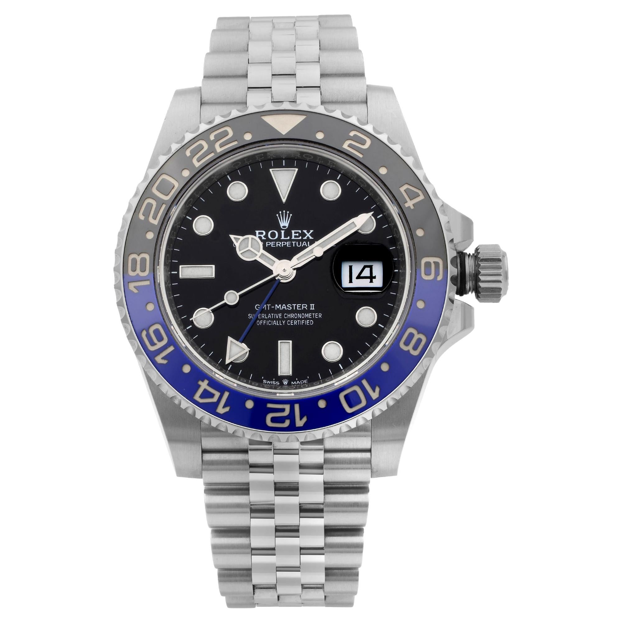 Rolex GMT-Master II Batgirl Steel Black Dial Automatic Men's Watch 126710BLNR