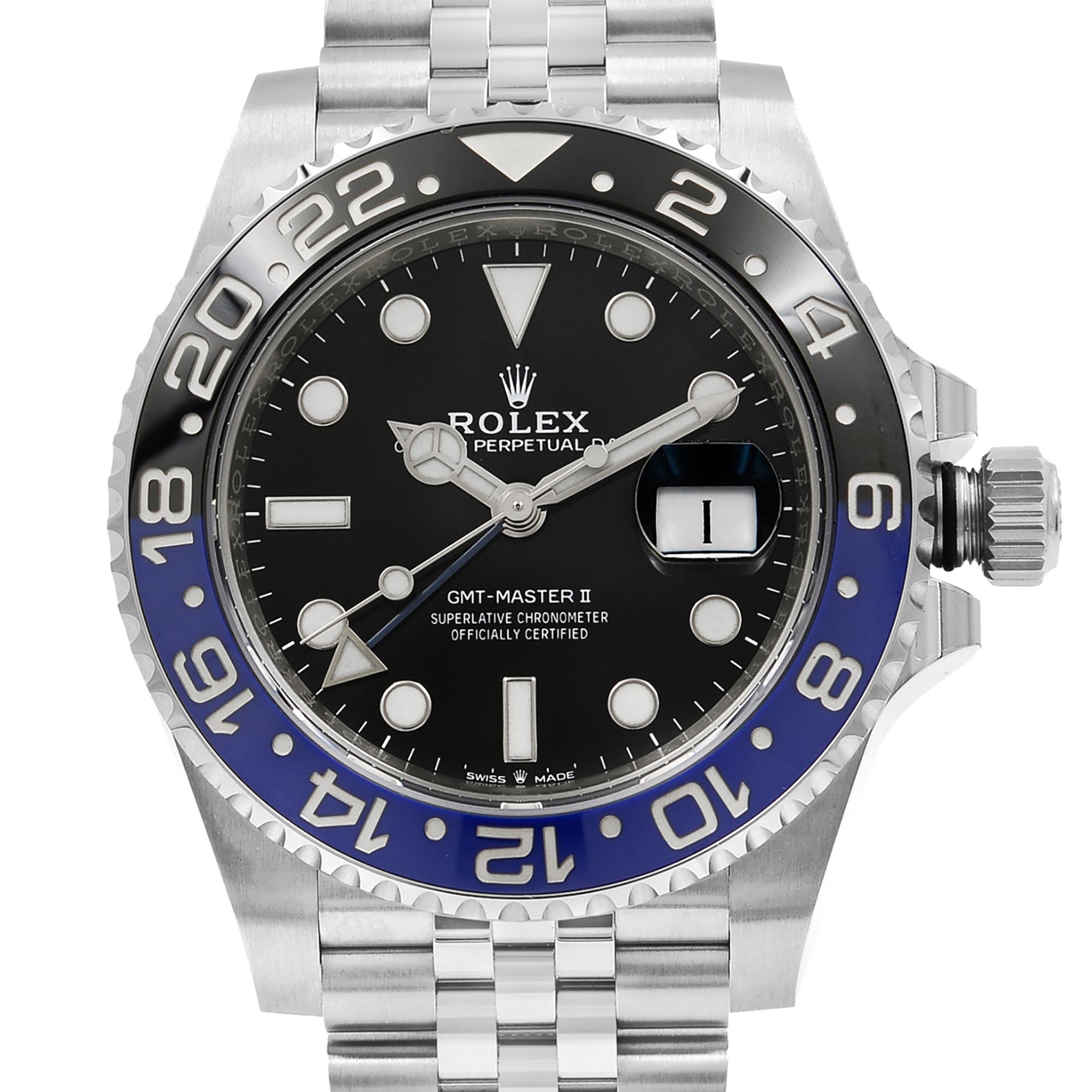 Brand new. 2023-2024 card. Box and papers are included.

Brand Information:
Brand: Rolex
Country/Region of Manufacture: Switzerland

Watch Type:
Type: Wristwatch
Department: Men
Style: Luxury

Model Information:
Model Number: 126710BLNR
Model: Rolex