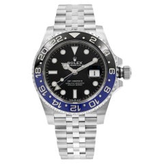 Used Rolex GMT-Master II Batgirl Steel Jubilee Black Dial Mens Watch 126710BLNR