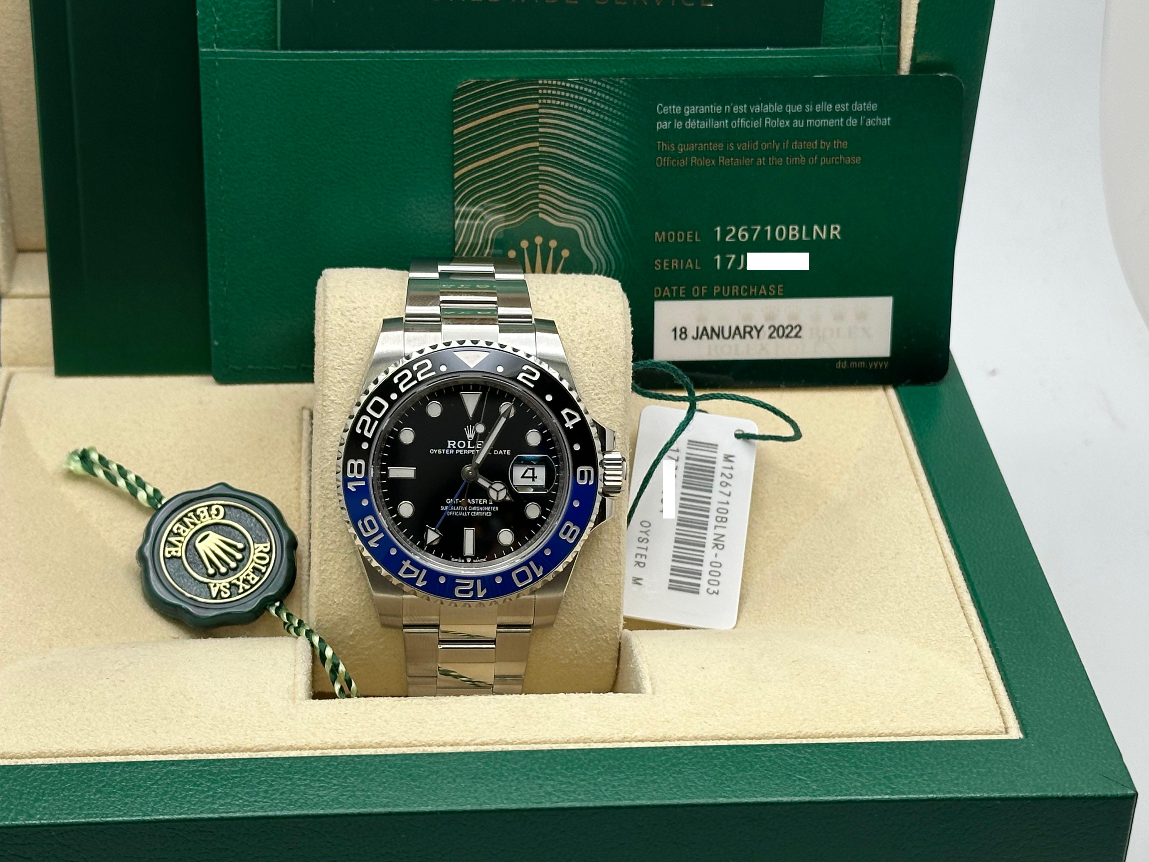 Rolex GMT Master II Batman 126710BLNR Black Blue Ceramic Steel Box Paper 2022 For Sale 4