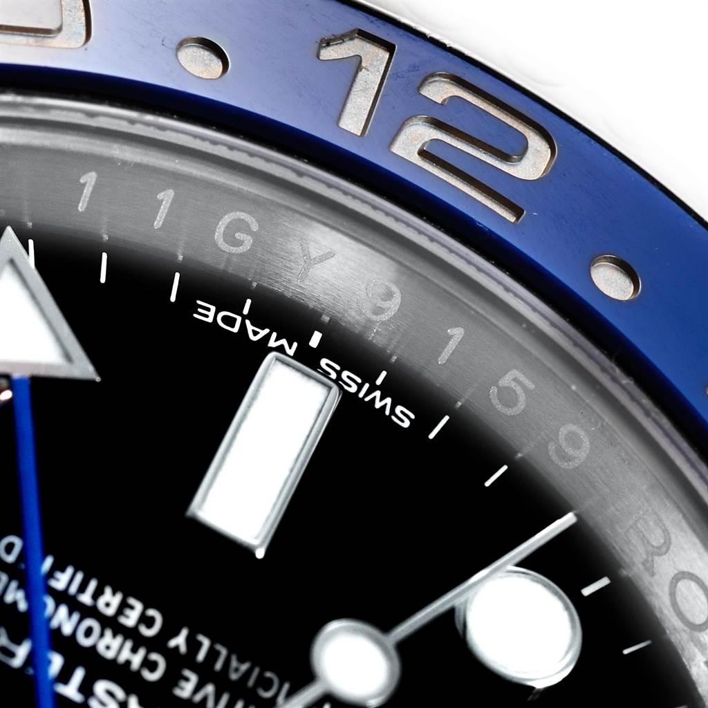 Rolex GMT Master II Batman Blue Black Bezel Steel Watch 116710 Box Card 1