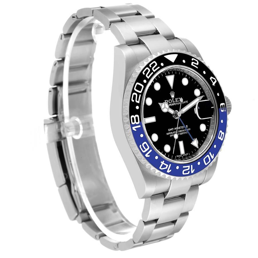Rolex GMT Master II Batman Blue Black Ceramic Bezel Steel Watch 116710