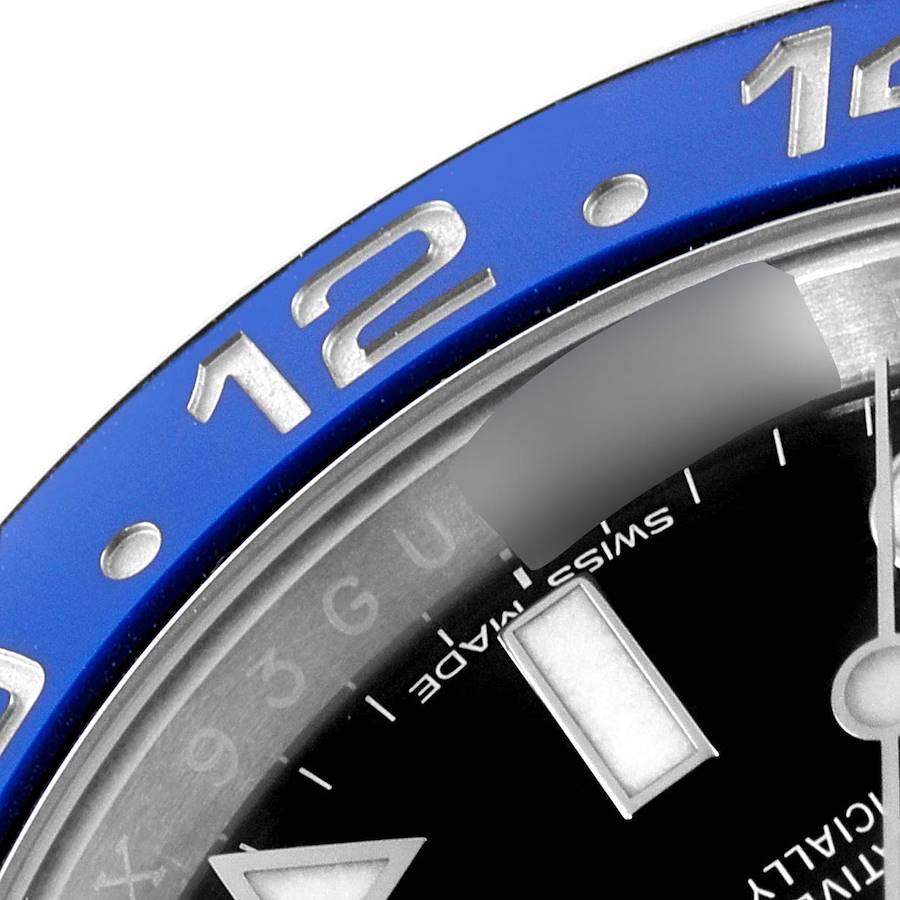 Rolex GMT Master II Stahluhr 116710 mit blauer und schwarzer Keramik-Lünette 116710 Box-Karte im Angebot 1