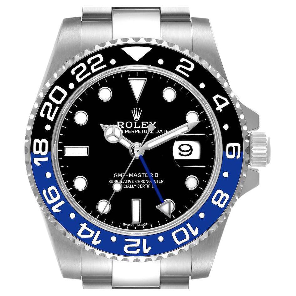 Rolex GMTMaster II Batman Stainless Steel 116710BLNR Wristwatch at