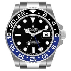 Rolex Gmt Master II Batman Blue Black Ceramic Bezel Steel Watch 116710 Box Card