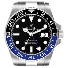Rolex Montre GMT Master II Batman bleue avec lunette en céramique et cadran en acier 116710 avec carte de visite