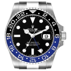 Rolex GMT Master II Batman Blue Black Ceramic Bezel Steel Watch 116710 Box Card