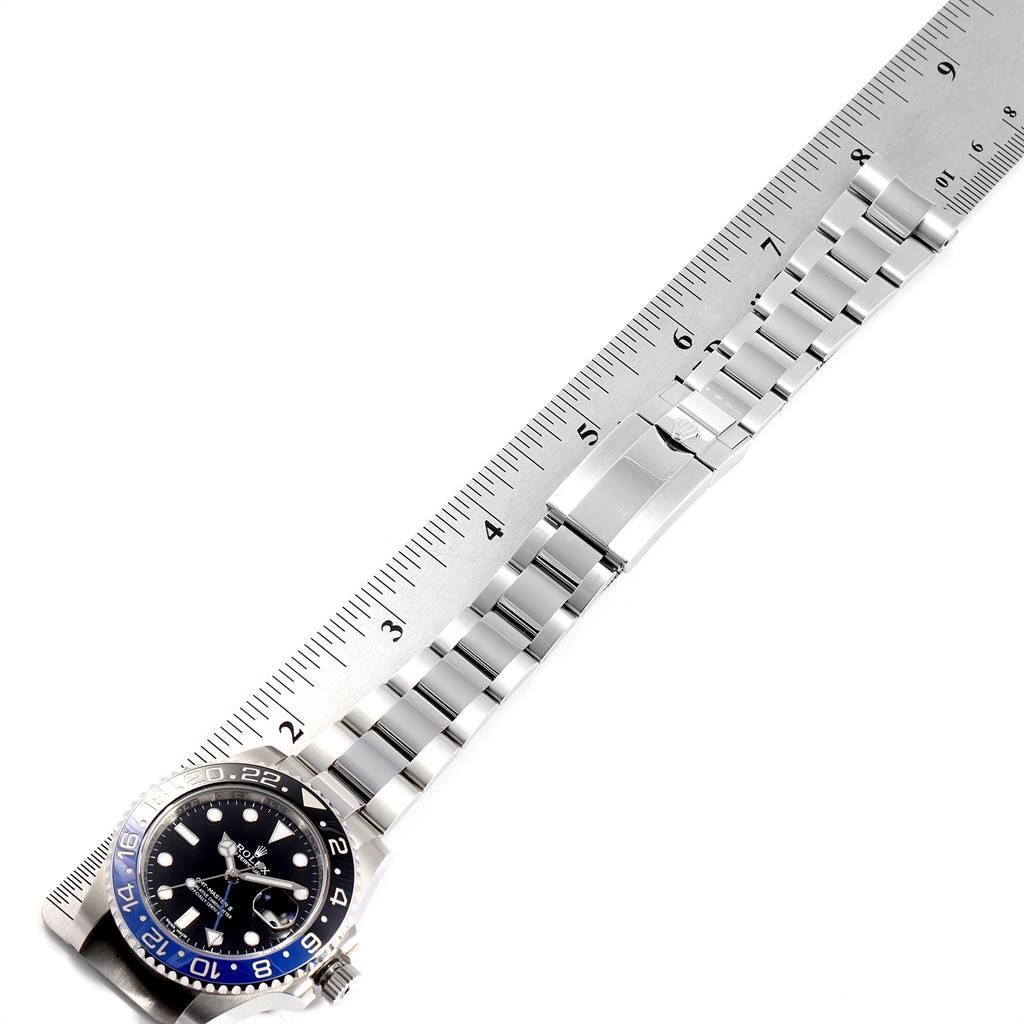 Rolex GMT Master II Batman Blue Black Ceramic Bezel Steel Watch 116710 For Sale 5