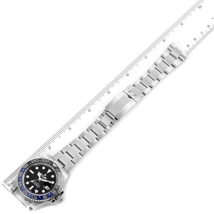 Rolex GMT Master II Batman Blue Black Ceramic Bezel Steel Watch 116710 6